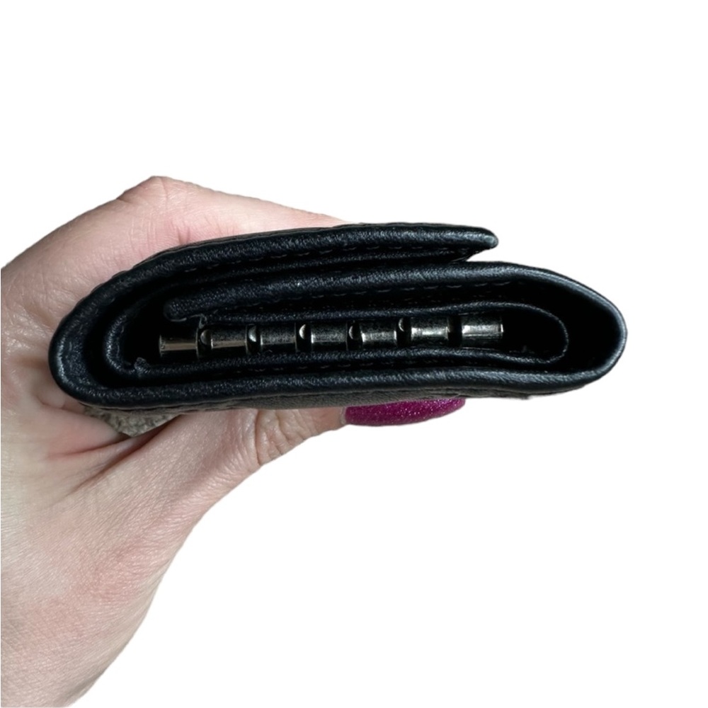 GUCCI RARE LARGE GG GUCCISSIMA BLACK LEATHER 6 RING CASE WALLET - Picture 5 of 15
